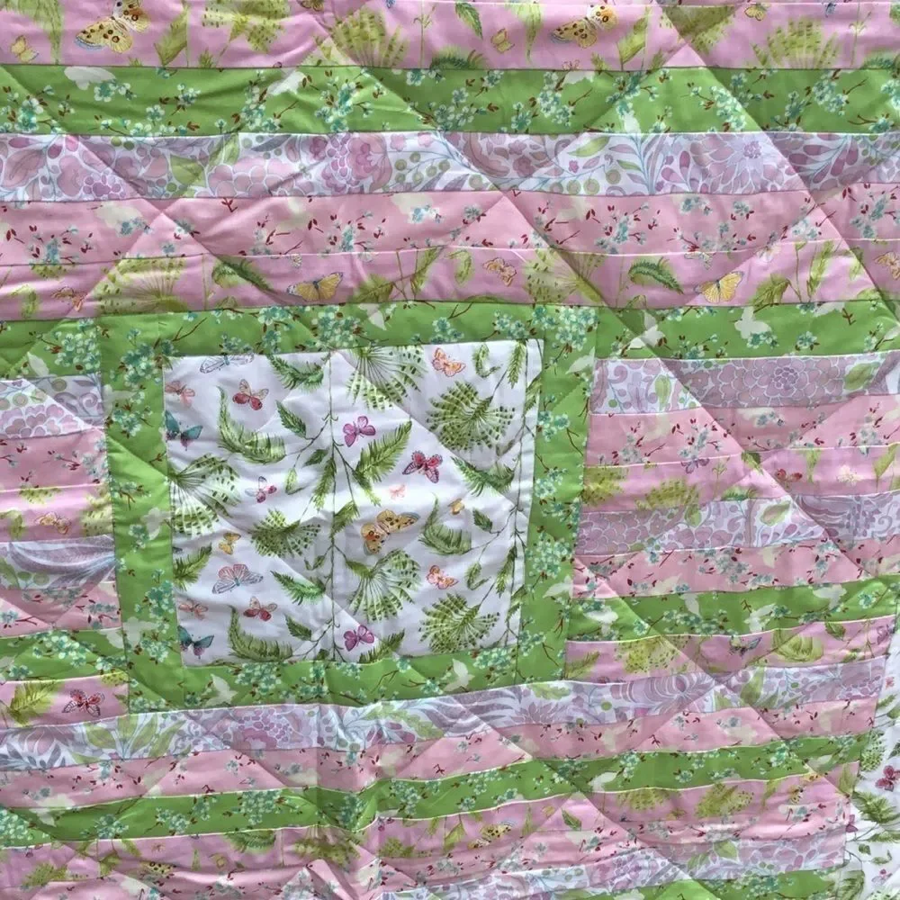 NWT Botanical Beauty Hand Crafted Quilt